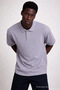 Men's Short Sleeve Loose Gray Polo Collar T-Shirt - 2