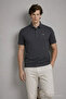 Men's Striped Comfortable Dark Gray Polo Neck T-Shirt - 3