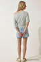 Women's Off-The-Shoulder Short Sleeve Gray Tight T-Shirt - 6