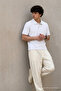 Men's Classic White Polo Neck T-Shirt - 5