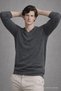 Men's Winter Loose Smoked V-Neck Knitwear Sweater - 4