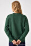 Women's Sorry Chest Printed Dark Green Sweatshirt - 6