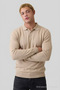 Men's Stylish Wide-Fit Knitted Cream Sweater - 2