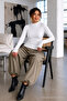 Women's Half-Throat Slim Basic 3-Piece Blouse - 3