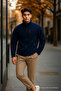 Men's Premium Navy Blue Fleece with Pocket Detail - 6
