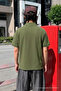 Men's Straight Fit Khaki Polo Collar T-Shirt - 5