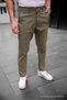 Men's Slim Fit Fabric Trousers Khaki - 4