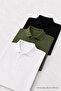 Men's Cotton Casual 3-Piece Polo Collar T-Shirt