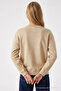 Women's Cmbn Teddy Bear Printed Cream Sweatshirt - 5