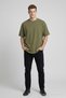 Men's Cotton Pack Khaki Oversized T-Shirts - 3