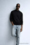 Men's Half Fisherman Black Knitwear Sweater - 3