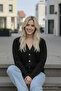 Women's Transitional V-Neck Black Knitwear Sweater - 6
