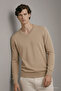 Men's Winter Loose Caramel V-Neck Knit Sweater - 2