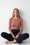 Women's Crew Neck Basic Tight Powder T-Shirt - 6