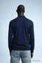 Men's Trend Casual Navy Blue Knitwear Sweater - 5
