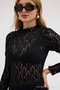 Women's Transparent Tight 3-Piece Lace Blouse - 7