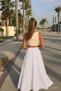 Women's Summer Comfortable White Long Flared Skirt - 5