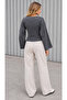 Women's Stylish Body-Hugging V-Neck Smoked Blouse - 3