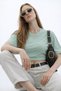 Women's Basic Waist Detailed Crop Blouse - 4