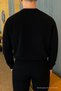 Herren Relax Fit Winter Schwarzer Basic-Pullover - 2