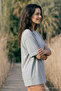 Women's Short Sleeve Crew Neck M.Gray T-Shirt - 2