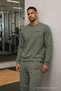 Men's Sporty Khaki Two-Piece Tracksuit Set - 4