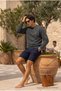 Knitted Long Sleeve Smoked Men's Sweatshirt - 5