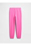Girl's Pink Relaxed Fleece Sweatpants - 3