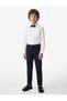 Cotton Long Sleeve Basic School Shirt with Bow Tie Detail