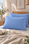 Solid Color 2-Piece Pillowcase - Blue