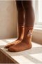Girl's Teddy Accessory Elasticless Modal Socks Orange