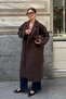 Women's Brown Double-Breasted Collared Belted Long Trench Coat - 4