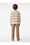 Regular Fit Crew Neck Long Sleeve Striped Printed Sweatshirt - 3