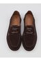 İzel 152 Brown Suede Genuine Leather Women's Shoes - 8