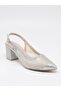 Özma 4045 Silver Heeled A. Open Women's Shoes - 6