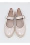 Süha 250 Beige Patent Leather Buckle Ballerina Women's Ballet Shoes - 8