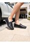 Knc 23 Black Genuine Soft Leather Women's Shoes - 3