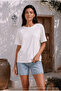 Women's Round Neck Relaxed Fit Short Sleeve Basic T-Shirt - 6