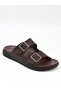 115005 Brown Double Buckle Anatomical Men's Slippers - 2