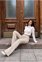 High Waist Stretchy/Lycra Bell Bottom Jeans - 4