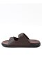 115005 Brown Double Buckle Anatomical Men's Slippers - 3