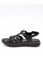 Mns 157 Black Genuine Soft Leather Women's Sandals - 7