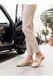 054 Beige Genuine Soft Leather Anatomical Summer Women's Shoes - 3
