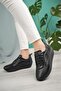 2032 Black Genuine Leather Daily Women's Walking Shoes - 4