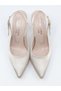 Uraz 800 Ten Satin Open-Back Heeled Women's Shoes - 8