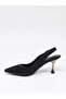 Özma 404 Black Stone Heeled Women's Stiletto - 7