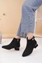 Özma 701 Black Suede Heeled Winter Women's Boots - 3