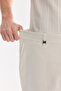 Men's White Elastic Waist Linen Blend Relaxed Fit Trousers A61Y3204 - 6