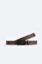 Men's Brown Classic Buckle 100% Leather Belt B009309