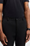 Men's Black Viscose Blend Slim Fit Trousers with Elastic Sides A62Y3053 - 2